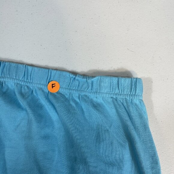 Quacker Factory Skirt Womens Size 2X Blue Embroidered Floral Blue Rear Split Hem - Picture 6 of 9